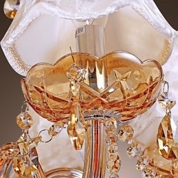 Europeiska Stil Lyx 6 Ljus Ljuskrona Med K9 Crystal