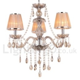 3 Ljus K9 Crystal Candle Style Ljuskrona