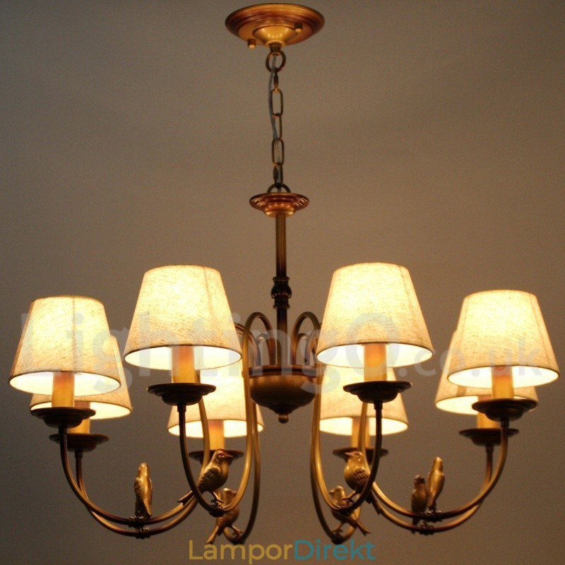 8 Ljus Modern Och Modern Rustik Retro Ljuskrona