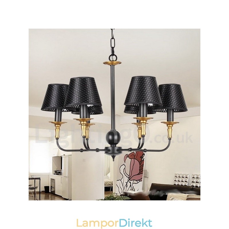 6 Ljus Retro Rustik Ljuskrona I Ljusstil
