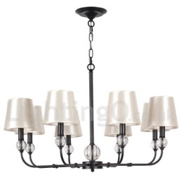 8 Ljus Rustik Retro Svart Modern Ljuskrona