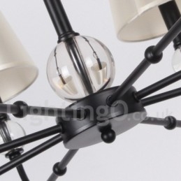 8 Ljus Rustik Retro Svart Modern Ljuskrona