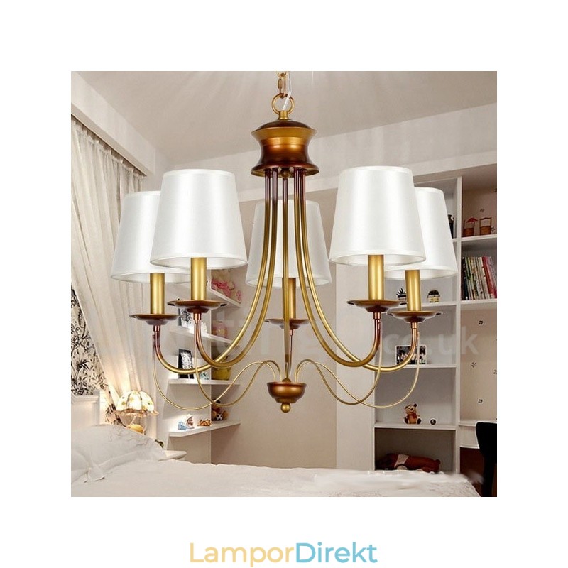 5 Ljus Rustik Medelhavsstil Modern Och Modern Ljuskrona I Ljusstil