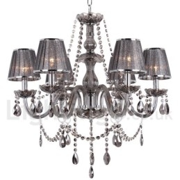 6 Ljus K9 Crystal Candle Style Ljuskrona