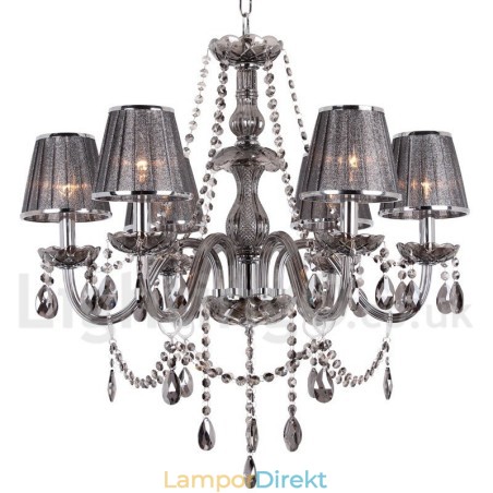 6 Ljus K9 Crystal Candle Style Ljuskrona 6 Ljus K9 Crystal Candle Style Ljuskrona