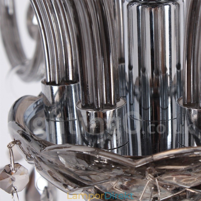 8 Ljus K9 Crystal Candle Style Ljuskrona