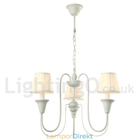 3 Ljus Vit Retro Ljuskrona