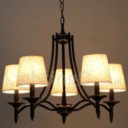 5 Ljus Rustik Retro Svart Modern Ljuskrona