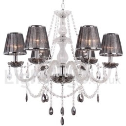 6 Ljus K9 Crystal Candle Style Ljuskrona