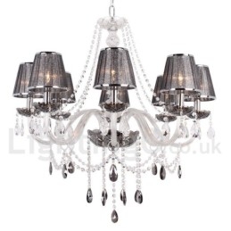8 Ljus K9 Crystal Candle Style Ljuskrona
