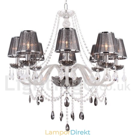 8 Ljus K9 Crystal Candle Style Ljuskrona