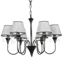6 Ljus Rustik Modern Modern Retro Svart Ljuskrona