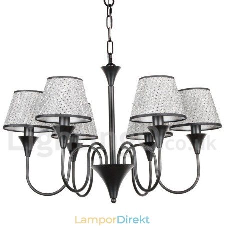 6 Ljus Rustik Modern Modern Retro Svart Ljuskrona 6 Ljus Rustik Modern Modern Retro Svart Ljuskrona