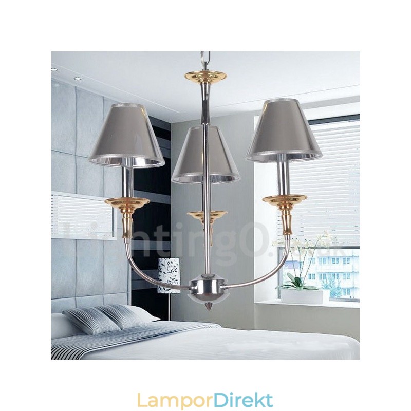 3 Ljus Modern Och Modern Ljuskrona I Kromljusstil