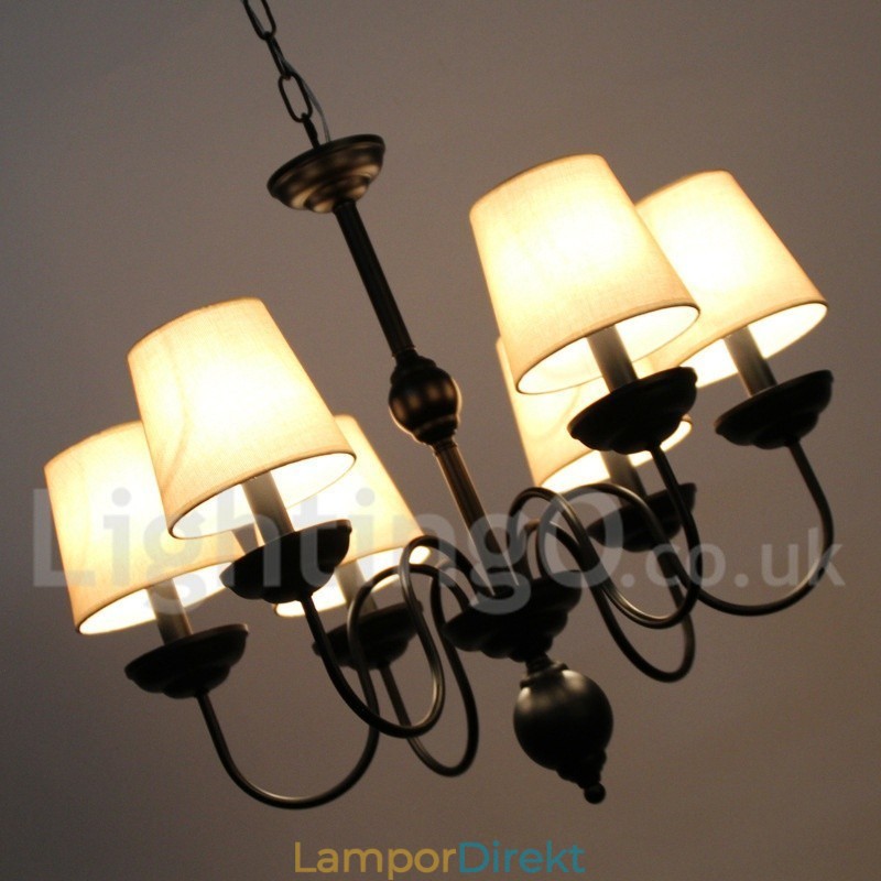 6 Ljus Rustik Retro Modern Ljuskrona I Ljusstil