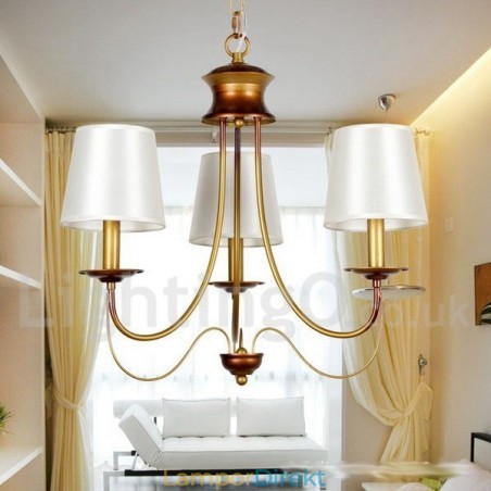 3 Ljus Rustik Medelhavsstil Modern Modern Ljuskrona I Ljusstil