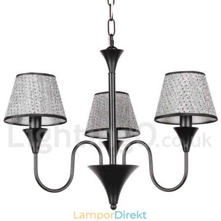 3 Ljus Rustik Modern Modern Retro Svart Ljuskrona 3 Ljus Rustik Modern Modern Retro Svart Ljuskrona