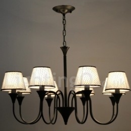 8 Ljus Rustik Modern Modern Retro Svart Ljuskrona