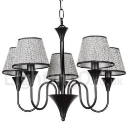 5 Ljus Rustik Modern Modern Retro Svart Ljuskrona