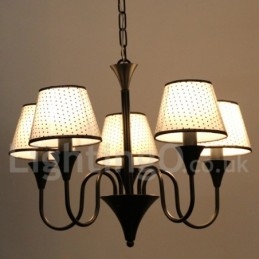 5 Ljus Rustik Modern Modern Retro Svart Ljuskrona