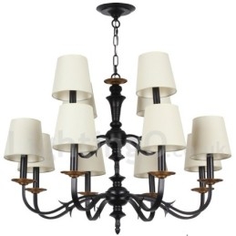 12 Ljus Rustik Retro Ljuskrona