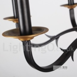 12 Ljus Rustik Retro Ljuskrona