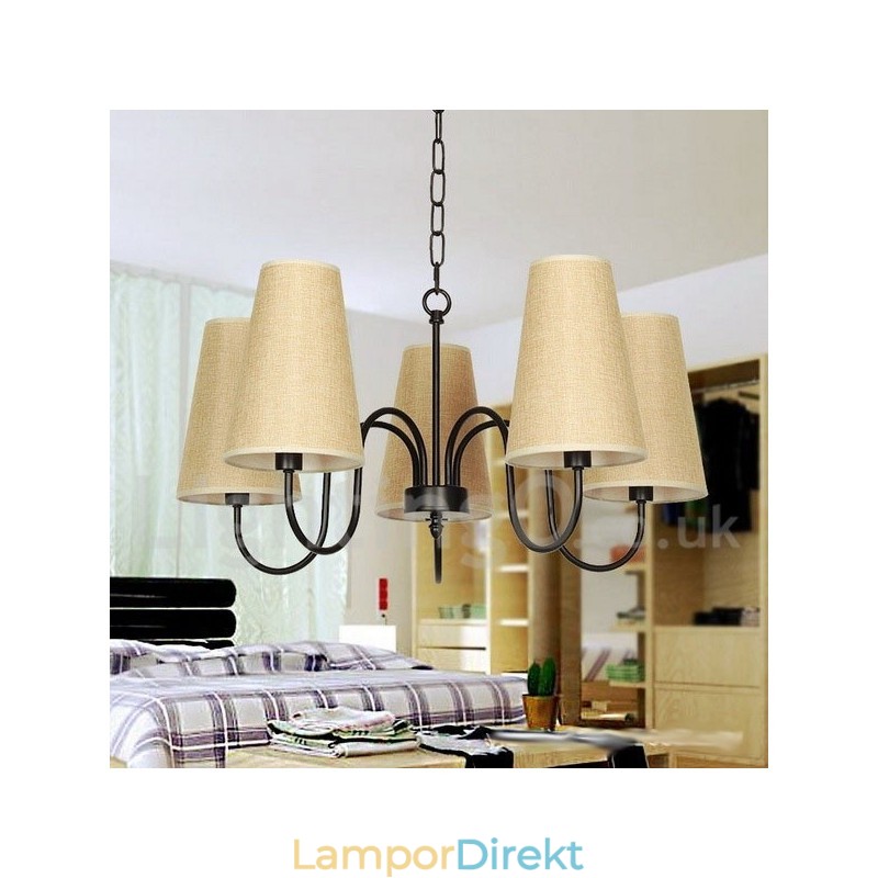 5 Ljus Retro Modern Ljuskrona
