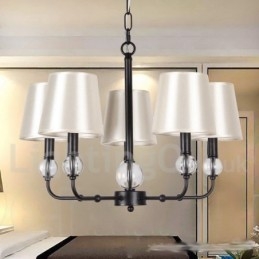 5 Ljus Rustik Retro Svart Modern Ljuskrona
