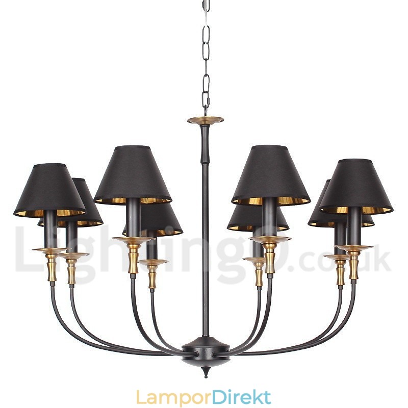 Ljus Retro Svart Modern Ljuskrona