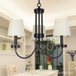 3 Ljus Retro Modern Svart Ljuskrona
