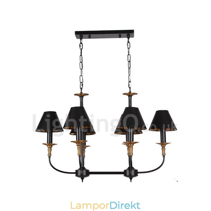 6 Ljus Retro Ljuskrona I Modern Ljusstil
