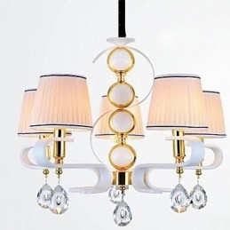 Tyg Ljuskrona 5 Ljus Modern Minimalistisk Högklassig Lampa