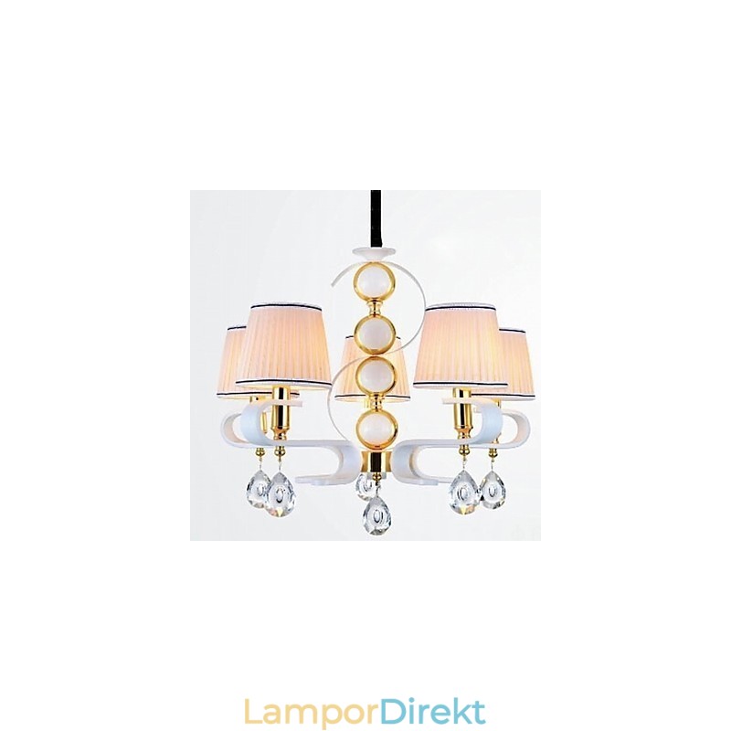 Tyg Ljuskrona 5 Ljus Modern Minimalistisk Högklassig Lampa