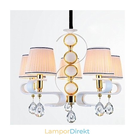 Tyg Ljuskrona 5 Ljus Modern Minimalistisk Högklassig Lampa Tyg Ljuskrona 5 Ljus Modern Minimalistisk Högklassig Lampa