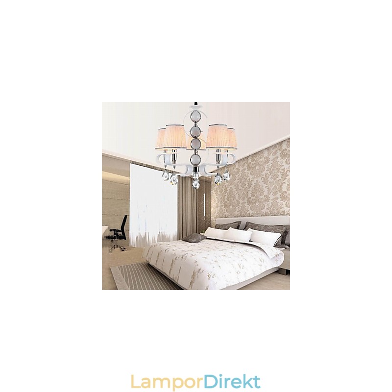 Tyg Ljuskrona 5 Ljus Modern Minimalistisk Högklassig Lampa