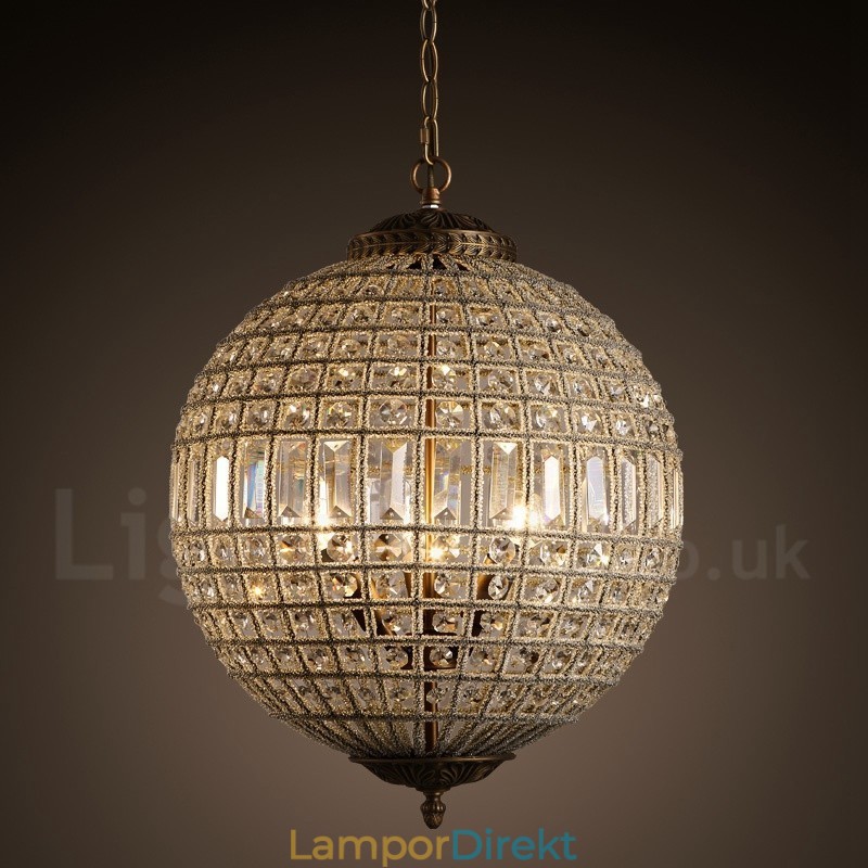 Globe Modern K9 Kristalltak Taklampa Inomhus Ljuskrona Trumma Belysning Lampor Armaturer