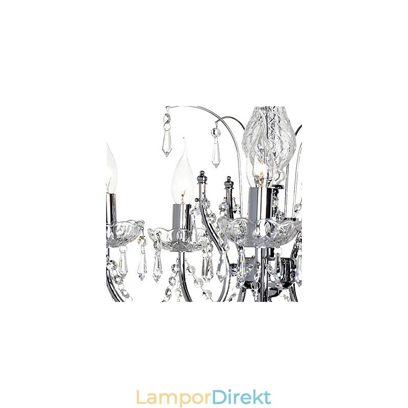 Elegant Kristallkrona Med 5 Lampor