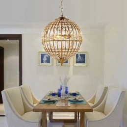 Globe Modern K9 Crystal Ceiling Pendel Light Indoor Chandelier Lighting Lamps Fixtures
