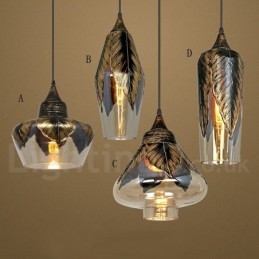 European Retro Glass Pendel Light Lounge Pendel Lampa