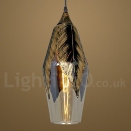 European Retro Glass Pendel Light Lounge Pendel Lampa