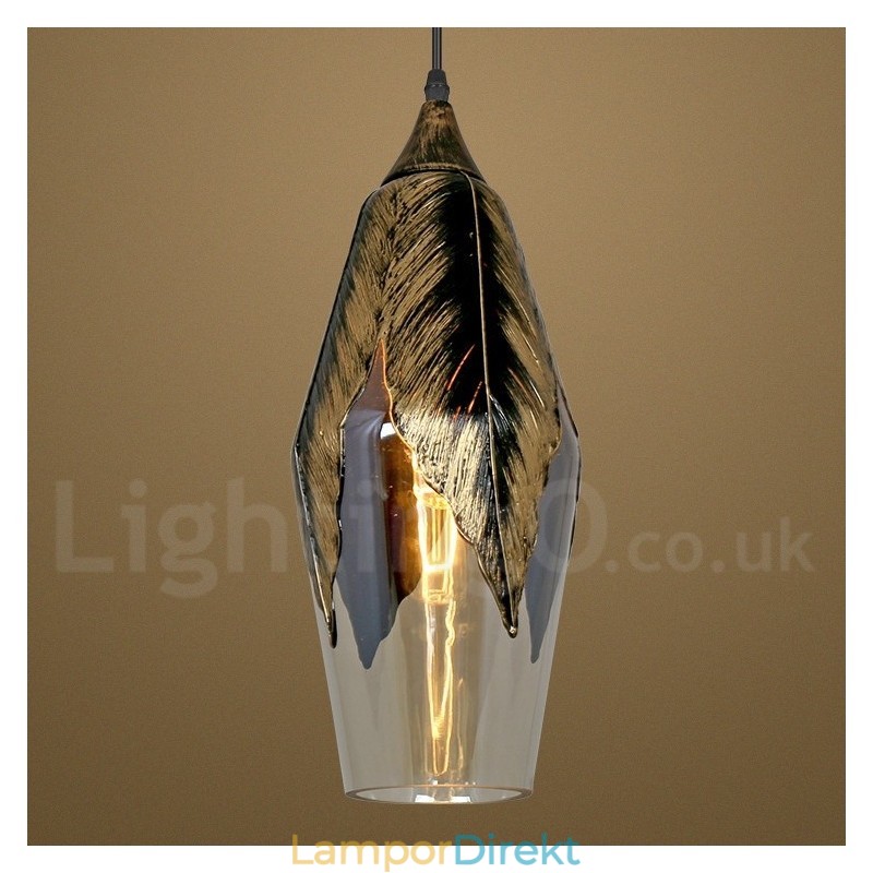 European Retro Glass Pendel Light Lounge Pendel Lampa