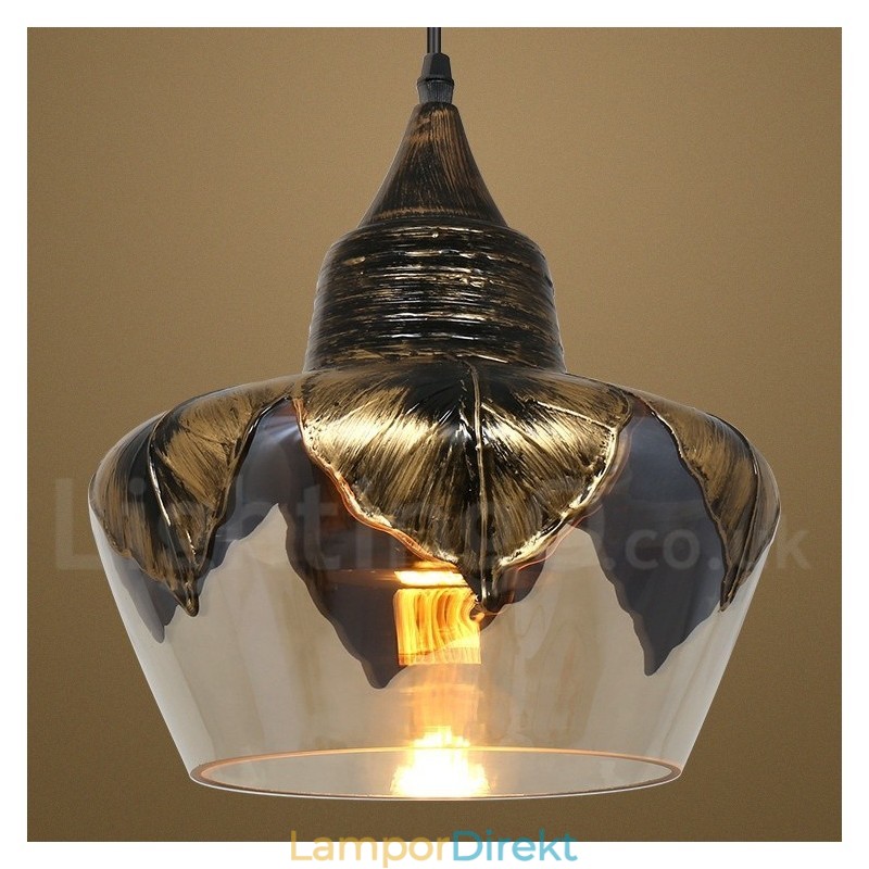 European Retro Glass Pendel Light Lounge Pendel Lampa