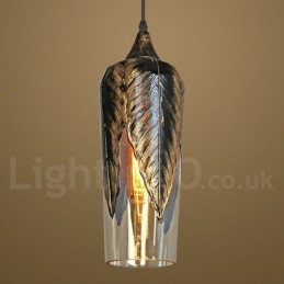 European Retro Glass Pendel Light Lounge Pendel Lampa