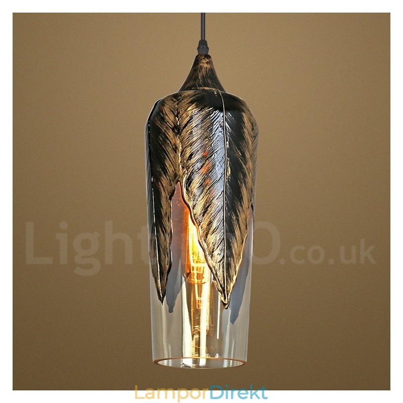 European Retro Glass Pendel Light Lounge Pendel Lampa