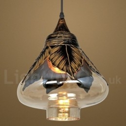 European Retro Glass Pendel Light Lounge Pendel Lampa