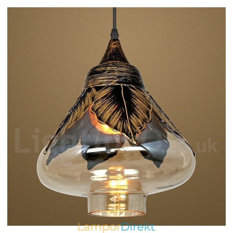 European Retro Glass Pendel Light Lounge Pendel Lampa