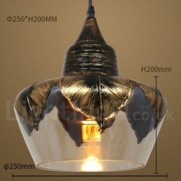 European Retro Glass Pendel Light Lounge Pendel Lampa