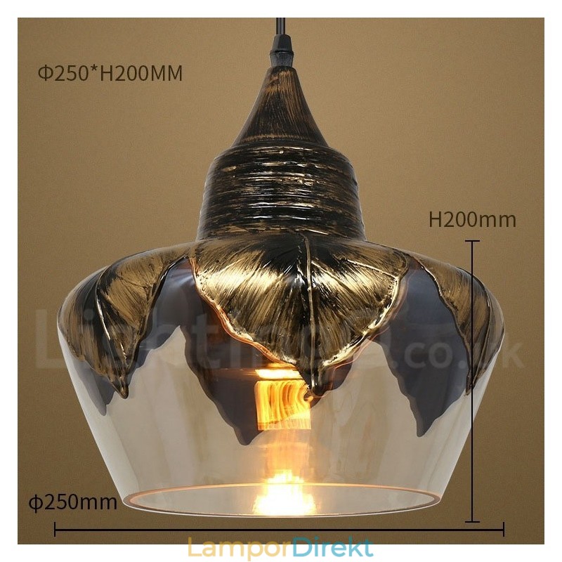 European Retro Glass Pendel Light Lounge Pendel Lampa