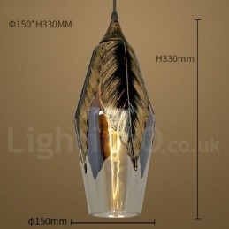 European Retro Glass Pendel Light Lounge Pendel Lampa