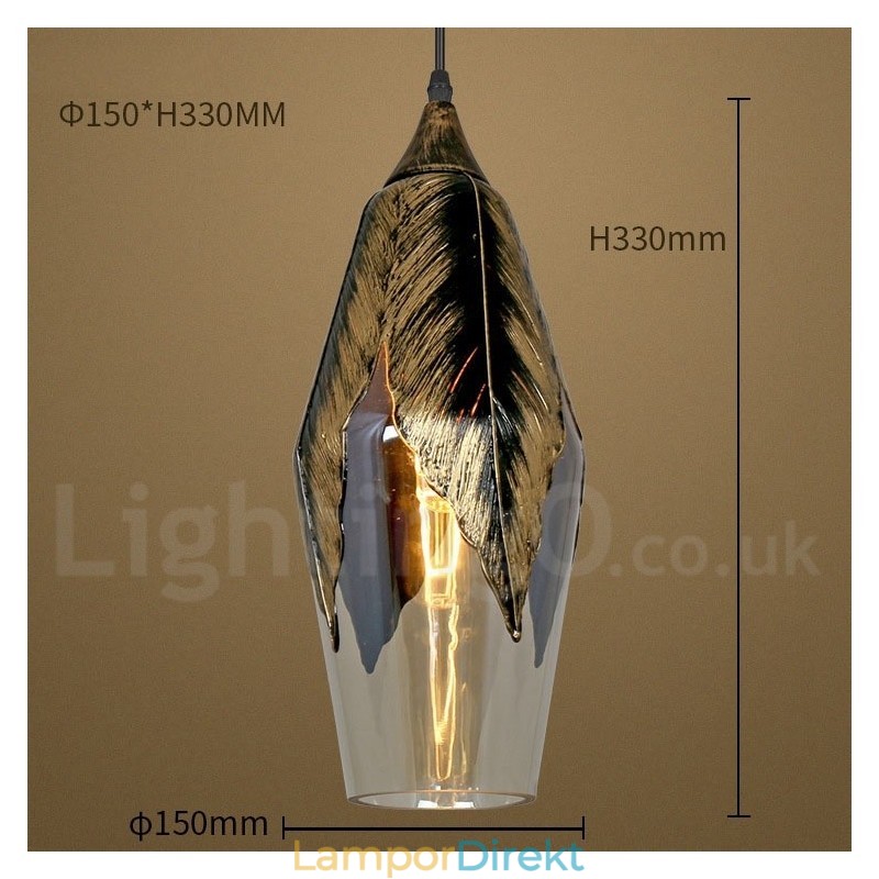 European Retro Glass Pendel Light Lounge Pendel Lampa